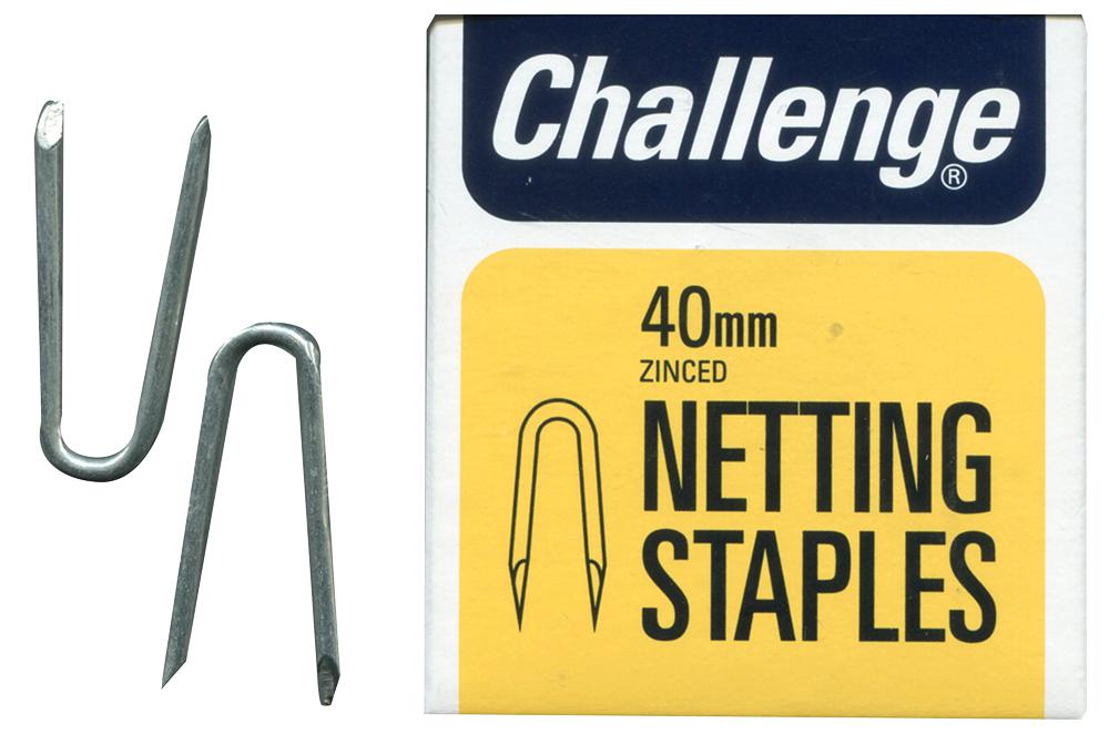 Challenge 12023 Netting Staples Zinced, 40Mm (225G)