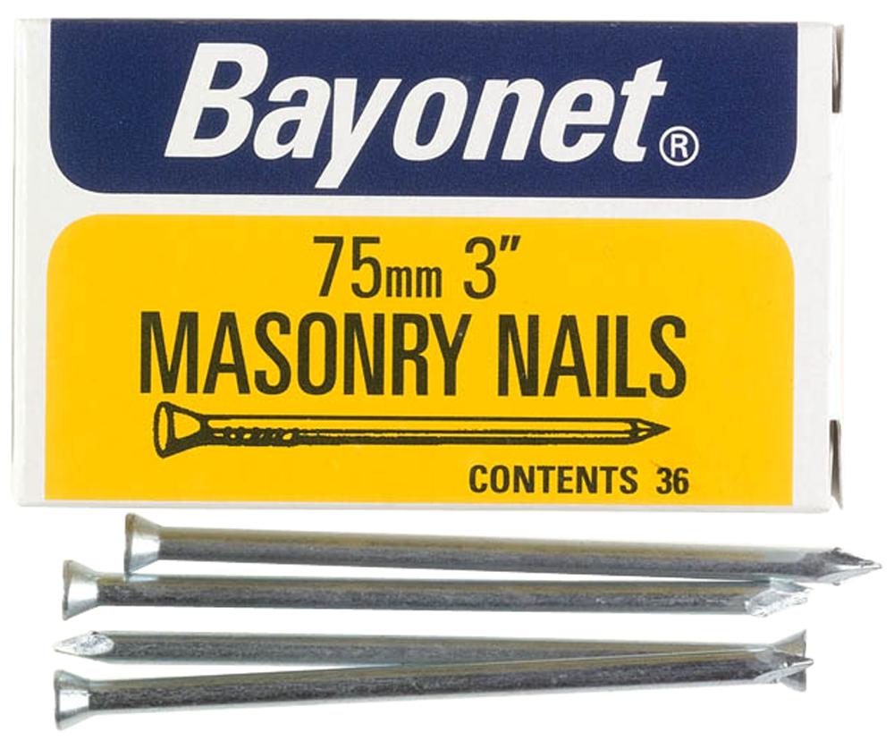 Challenge 12214 Masonry Nails Zinc Plated, 75Mm (Pk36)