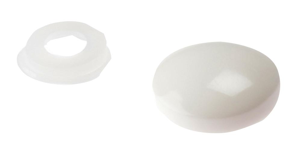 Forgefix 200Pdt0 Plastic Domed Cover Caps White Pk200