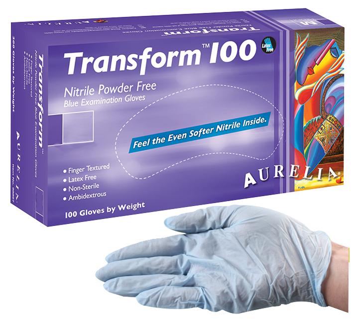 Aurelia 9889A7 Nitrile Gloves,  Super Thin, M Pk100