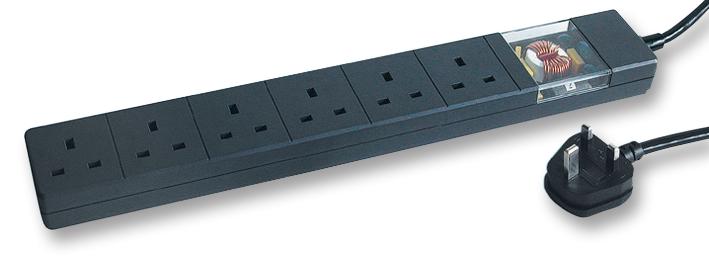 Phonapart Cs929/bp Power Outlet Strip, 6 Outlet, 2M, 240Vac