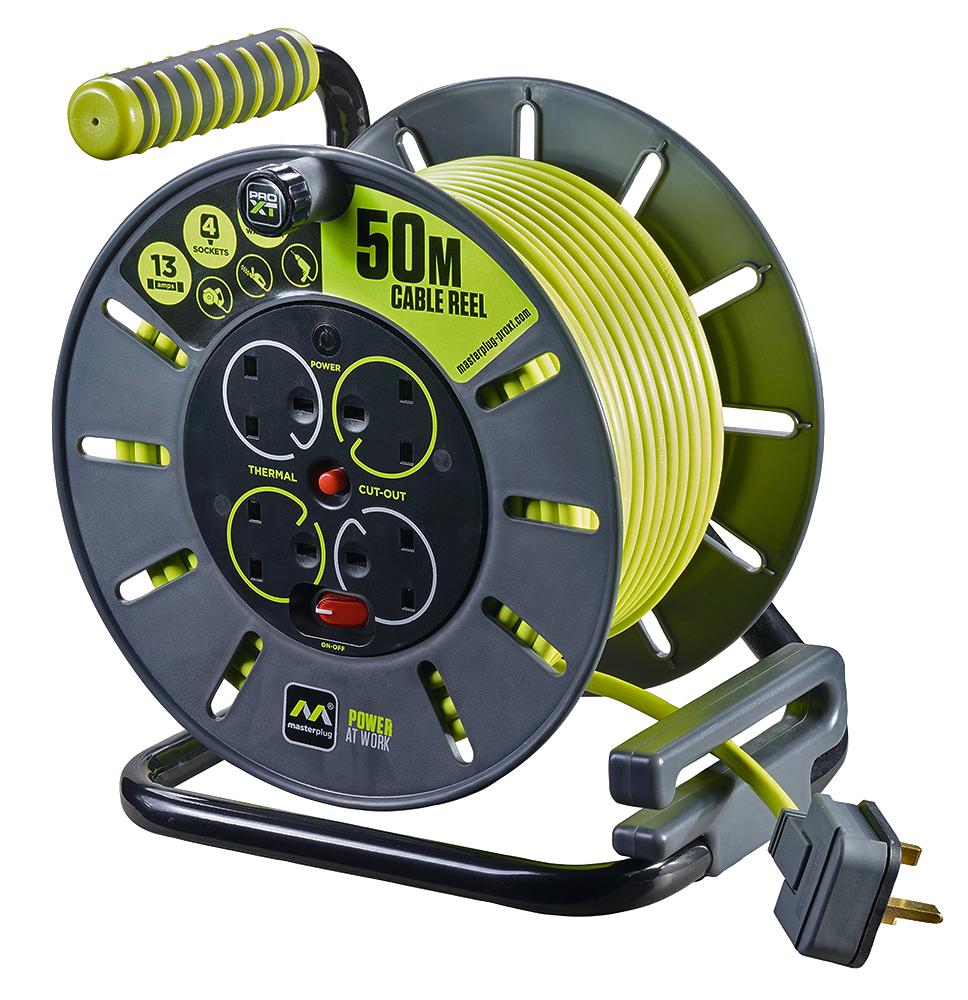 Masterplug Olu50134Sl-Px 4 Skt 50M 13A Large Open Reel Uk