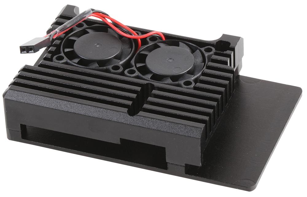 Cyntech Lt-4B02-F2 Active Heatsink Case, Pi4, Black