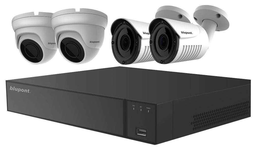 Blupont Kit-8Ch-H265-2Dw2Bw-1-Bp 5Mp Cctv Kit 8Ch H265 Dvr 2Dm+2Bl 1Tb