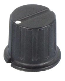 Velleman Kn206Bp Knob, Black, 20.8Mm Dia, 6Mm Shaft