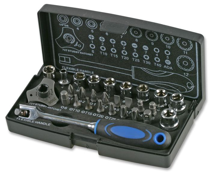 Laser 3925 Bit Set And Socket Set, 28Pc