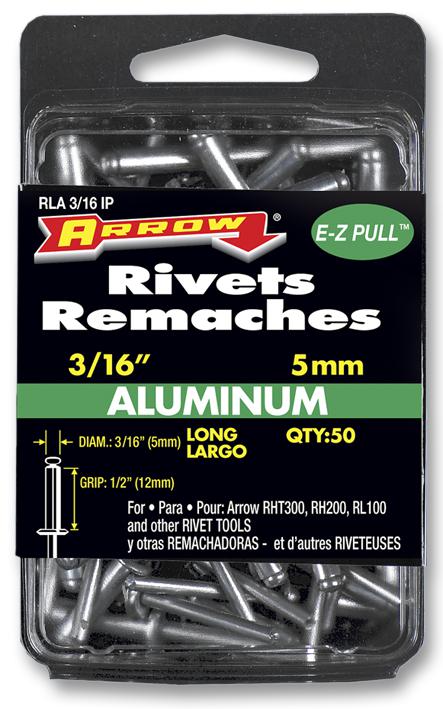 Arrow Fastener Rla3/16Ip Rivets, 5Mm, Long (Pk 50)