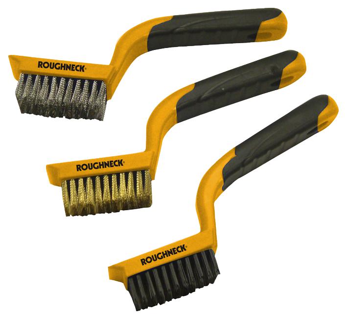 Roughneck 52-012 Wire Brush Set, Wide, 3Pc