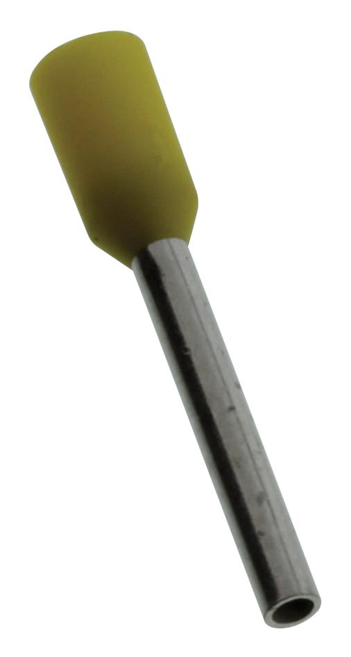 Weidmuller 9021020000 Terminal, Wire Ferrule, 24Awg, Yellow