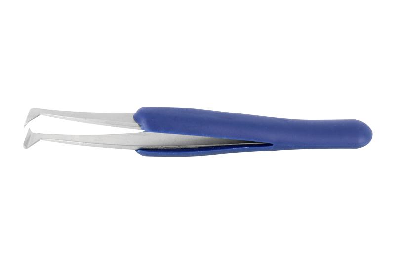 Ideal-Tek 14A.c.dr.1 Esd Tweezer, Bent/flat, 115Mm