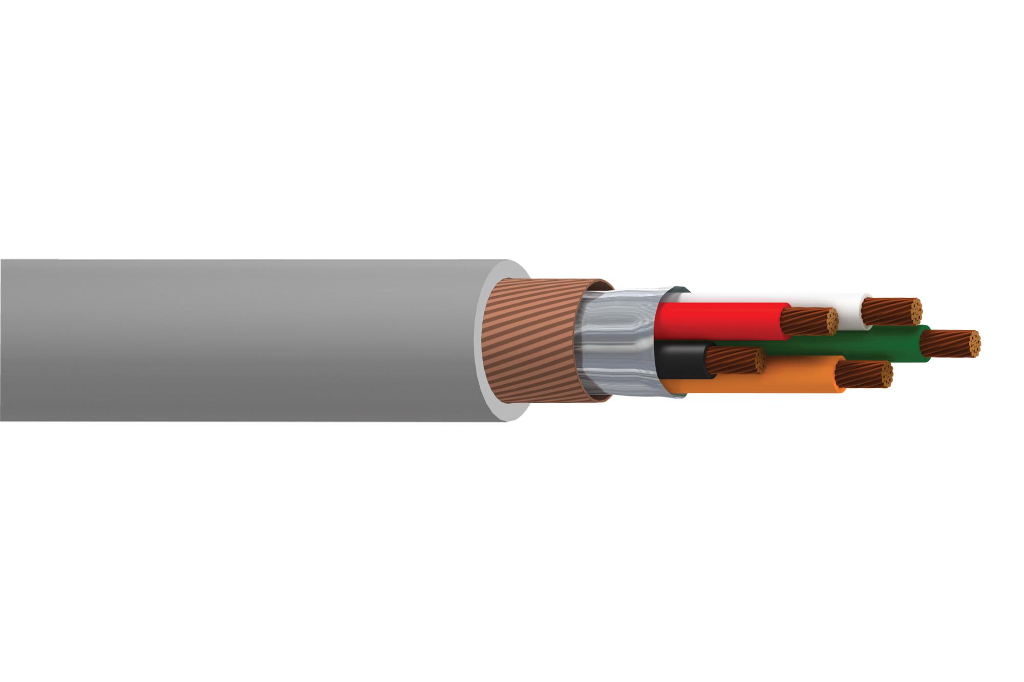 Belden 76204Ws 008100 Shld Flex Cable, 4Cond, 24Awg, 100Ft