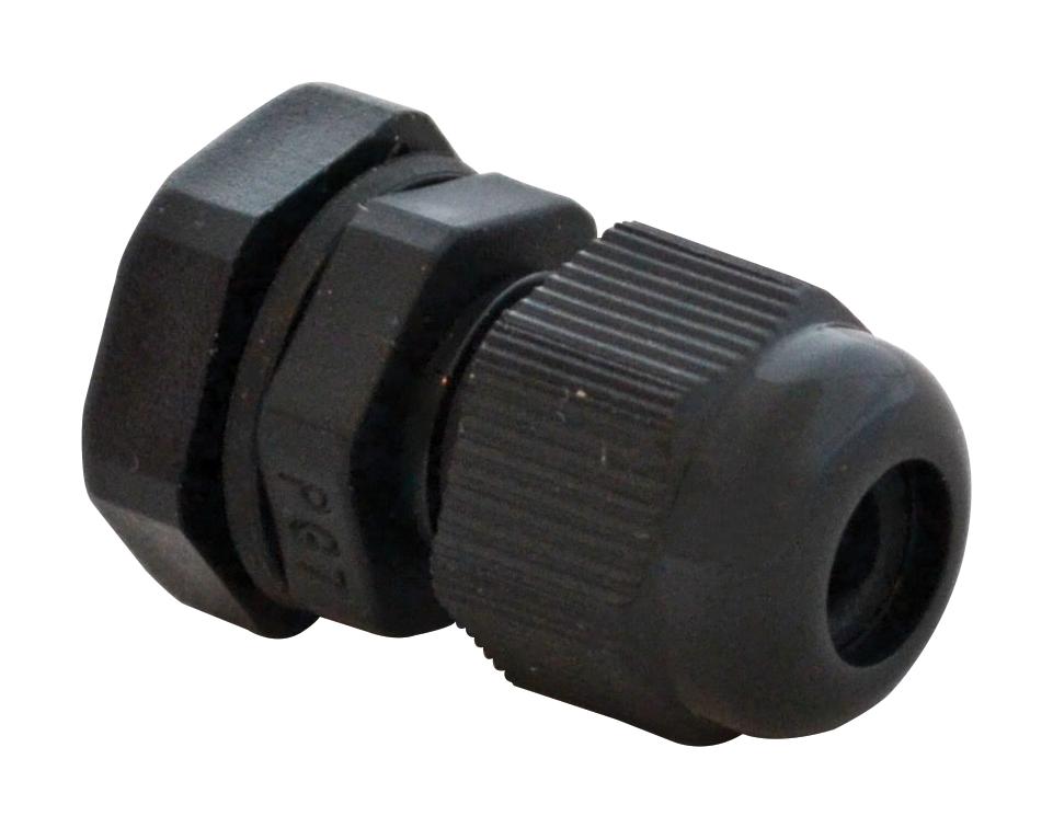 Bud Industries Ipg-2227 Cable Gland, Nylon, 6Mm, Black