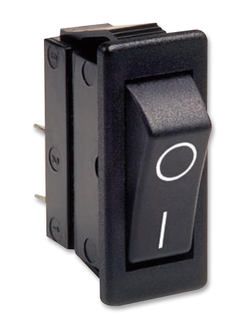 Arcolectric (Bulgin Limited) C1300Arbb-602Aw Rocker Switch, Spst, 16A, 250Vac, Blk