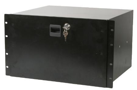 Multicomp Pro 555-15454. Rack Drawer W/ Lock, 6U, Steel, Black