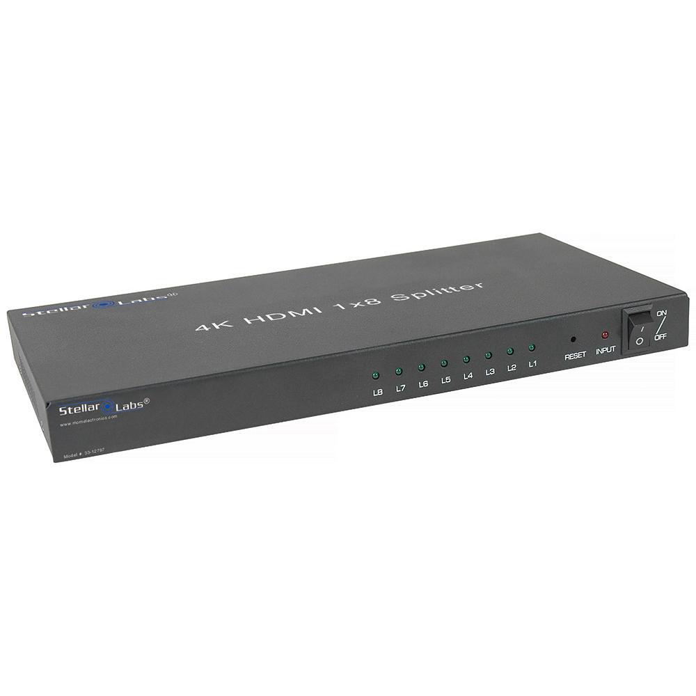 Stellar Labs 33-12787 Hdmi Eight-Way Splitter - 1080P / 3D / 4K