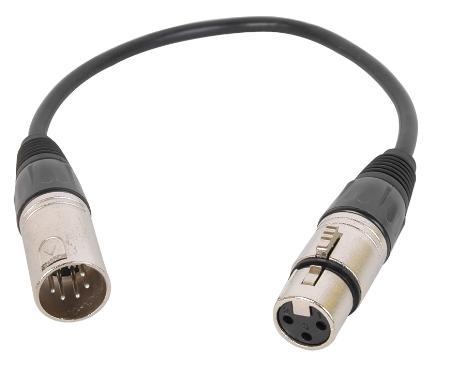 Multicomp Pro 555-11911 Cable, 5Pos Xlr Plug-3Pos Xlr Jack, 14