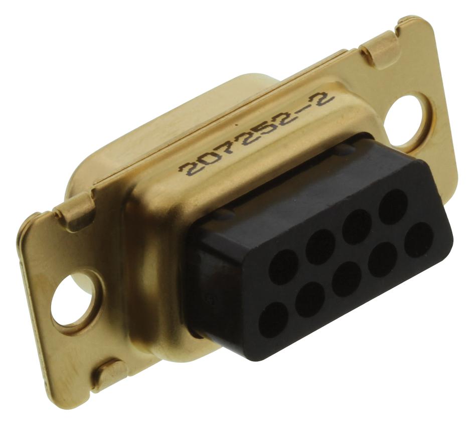 Amp - Te Connectivity 207252-2 D Sub Shell, Plug, 9 Position, Brass