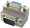 Low profile right angle D-Sub adapters